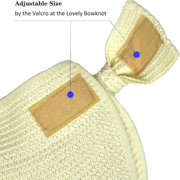 Women Sun Visors Foldable Straw Hats Summer Beach Packable Hat